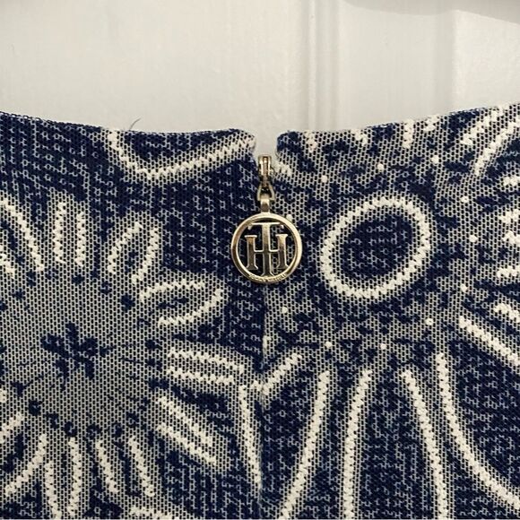 Tommy Hilfiger Blue Floral Lined Fit and Flare Wedding Dress Womens Size 14 - Picture 4 of 8